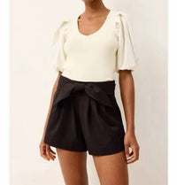 Marie Oliver - Shayna Mixed Media Rib Knit Tee Top