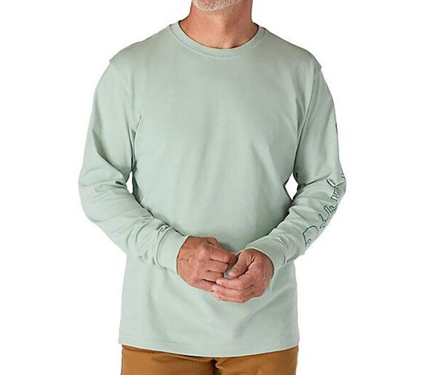 carhartt Loose Fit Heavyweight Long Sleeve Logo Tee in seabrook - men's long sleeve top