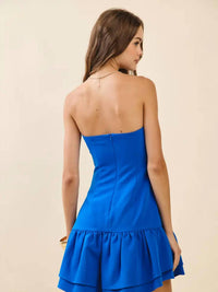 Tcec - Strapless Ruffle Tiered Mini Dress