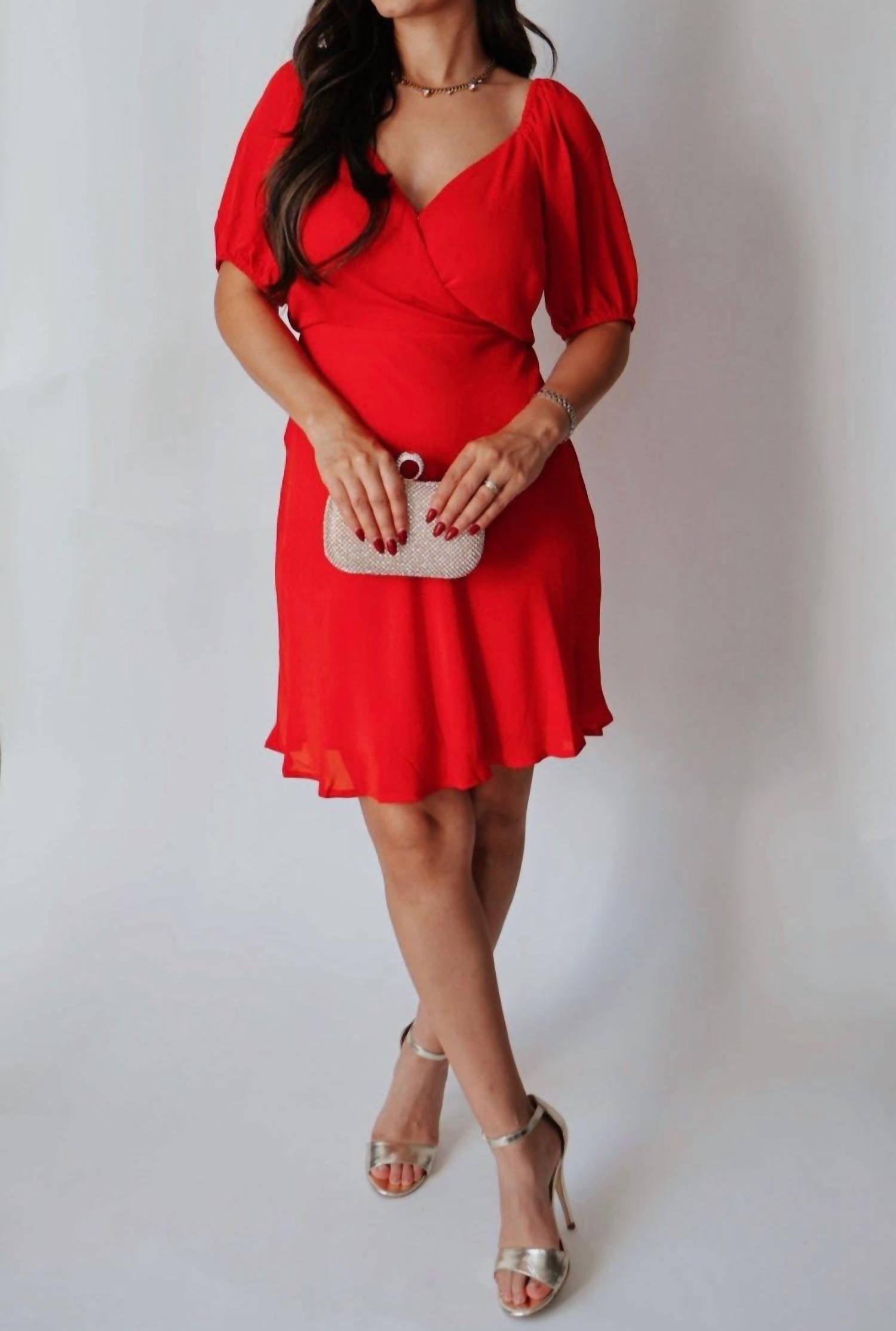 Gilli - A Demure Holiday Mini Dress