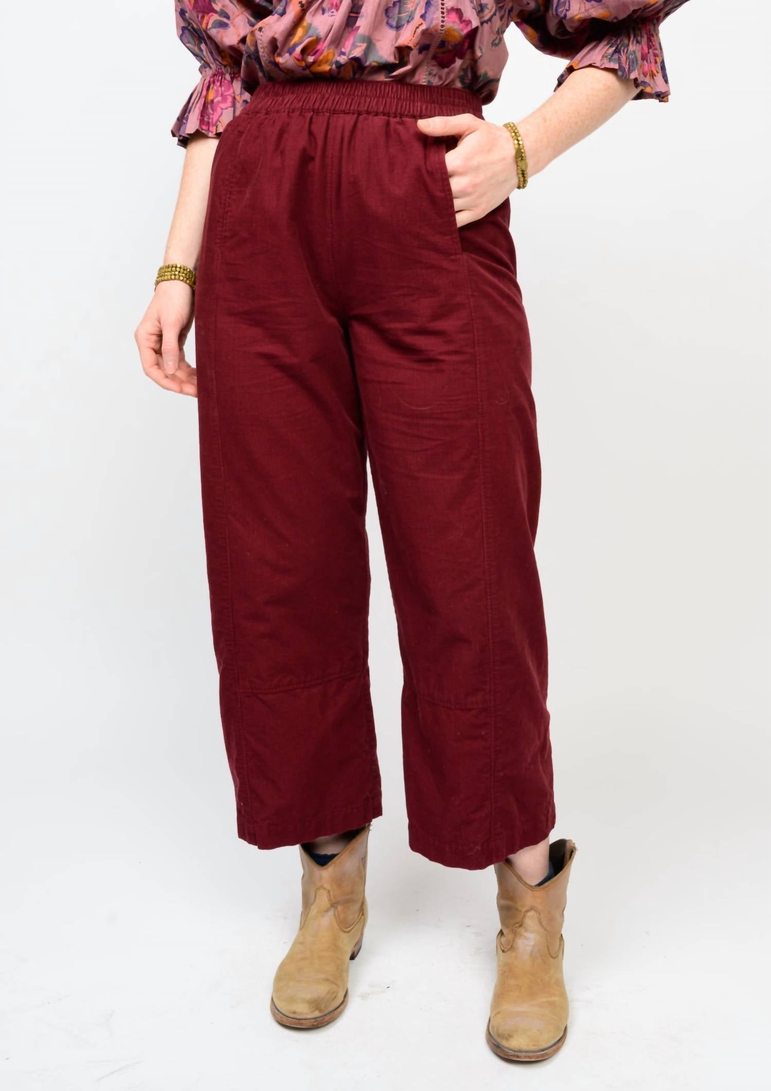 Ivy Jane - Velvet Barrel Pants