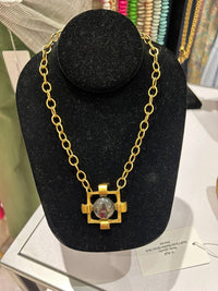 Yochi - Brooklyn Stone Statement Necklace