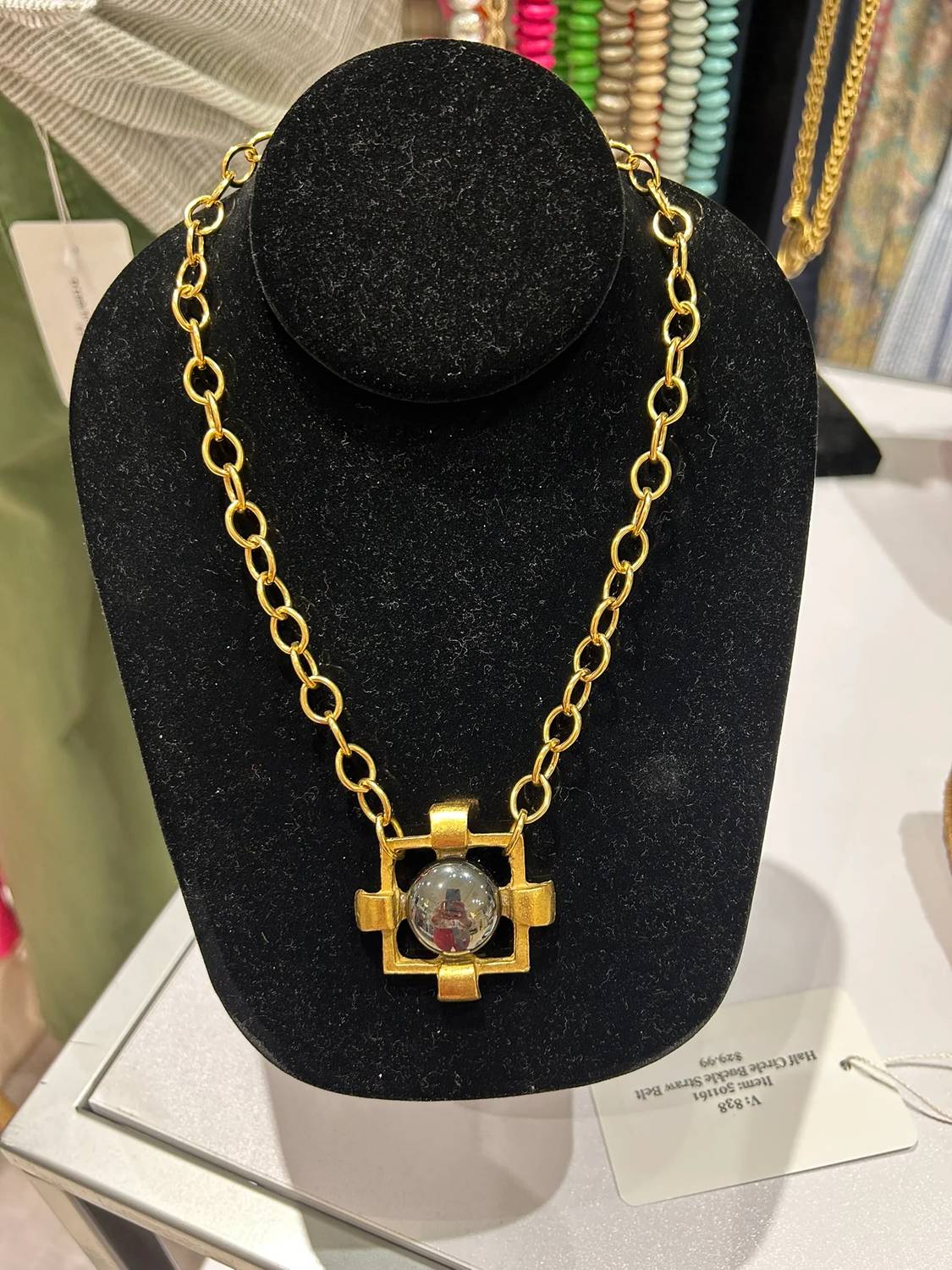 Yochi - Brooklyn Stone Statement Necklace