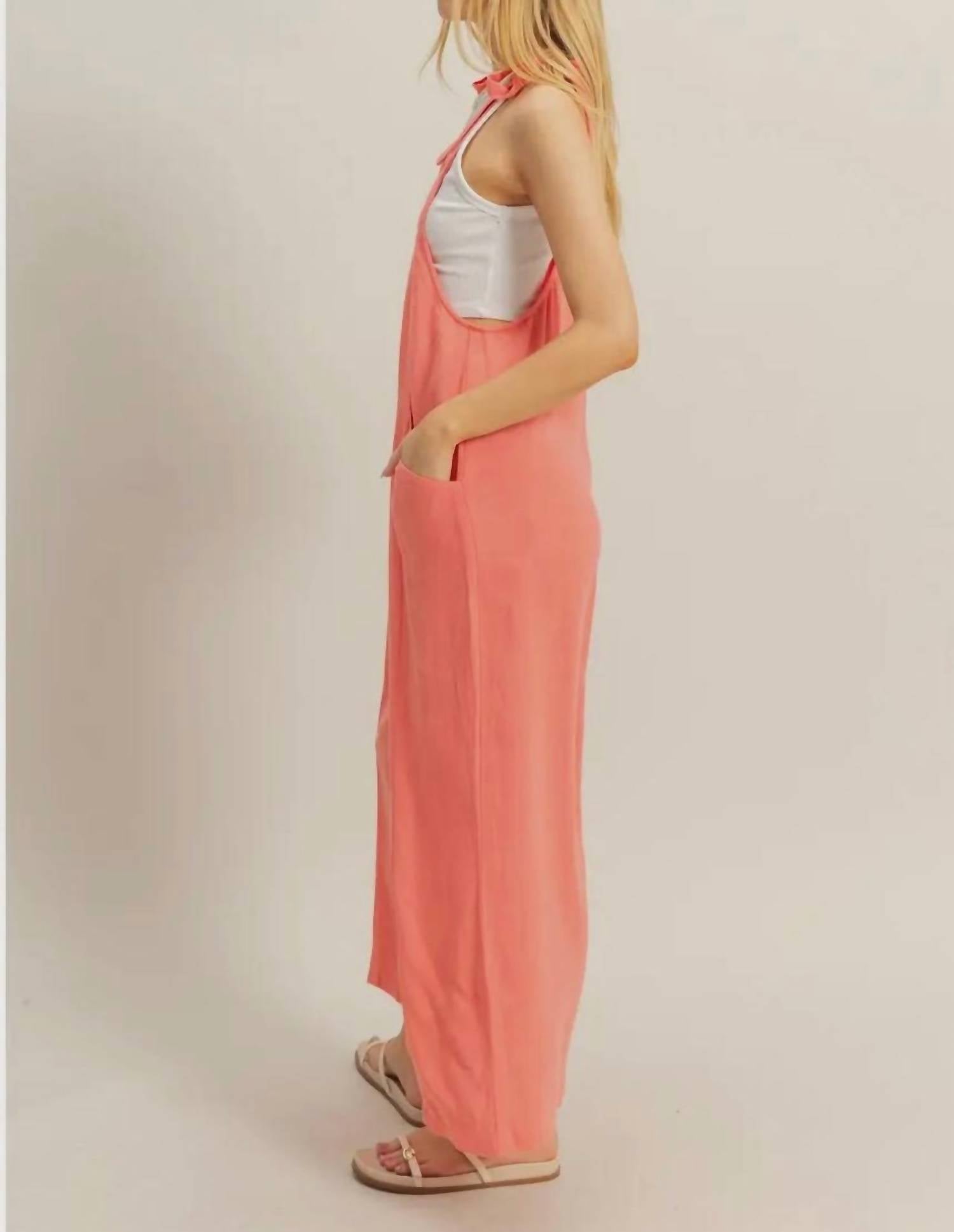 Hyfve - Self-Tie Shoulder Straps Jumpsuit