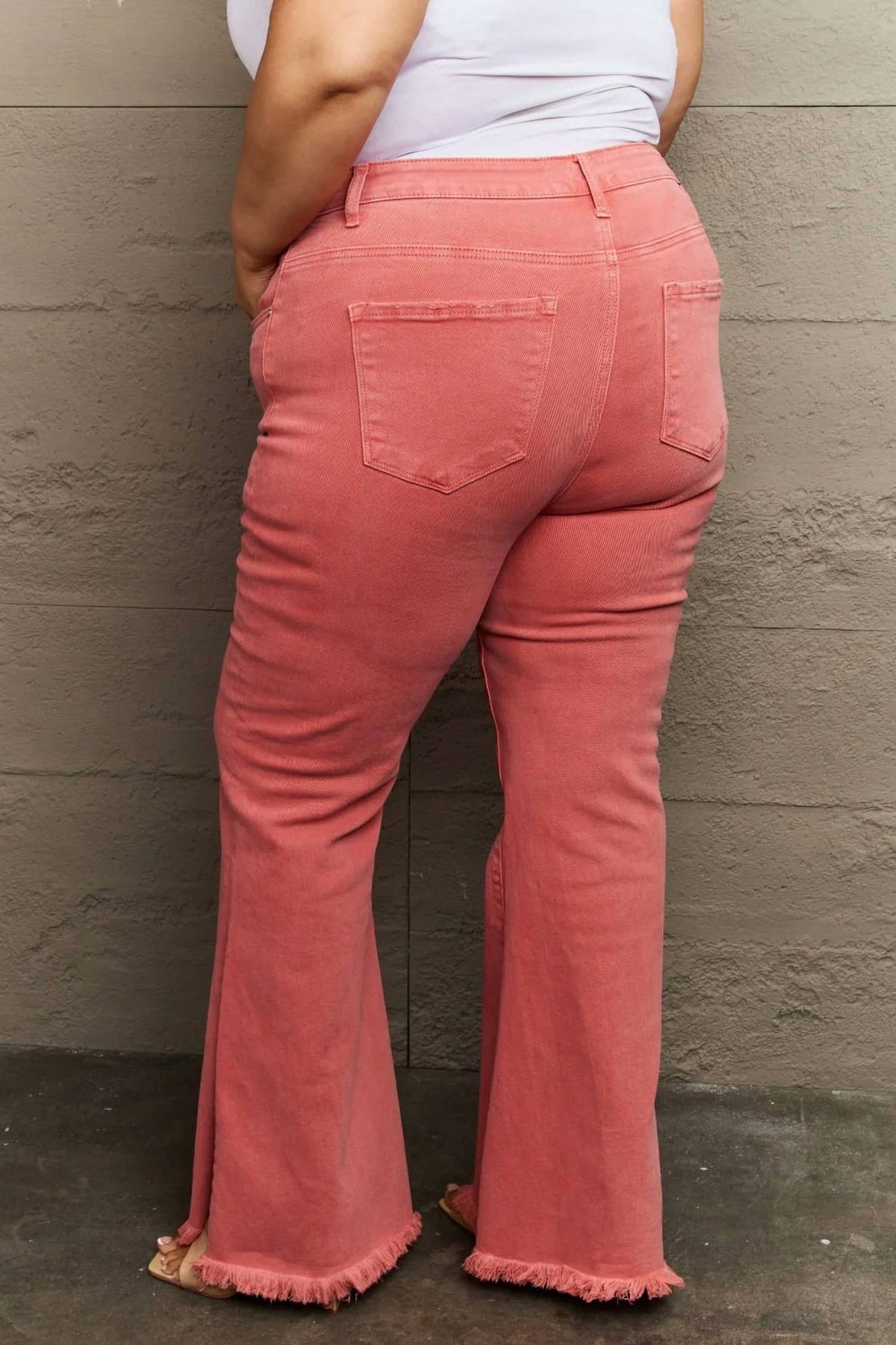 Risen - Bailey High Waist Side Slit Flare Jeans