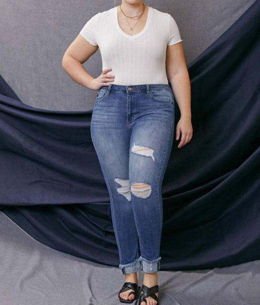 Kancan - Elvis Curvy High Rise Ankle Skinny Jeans