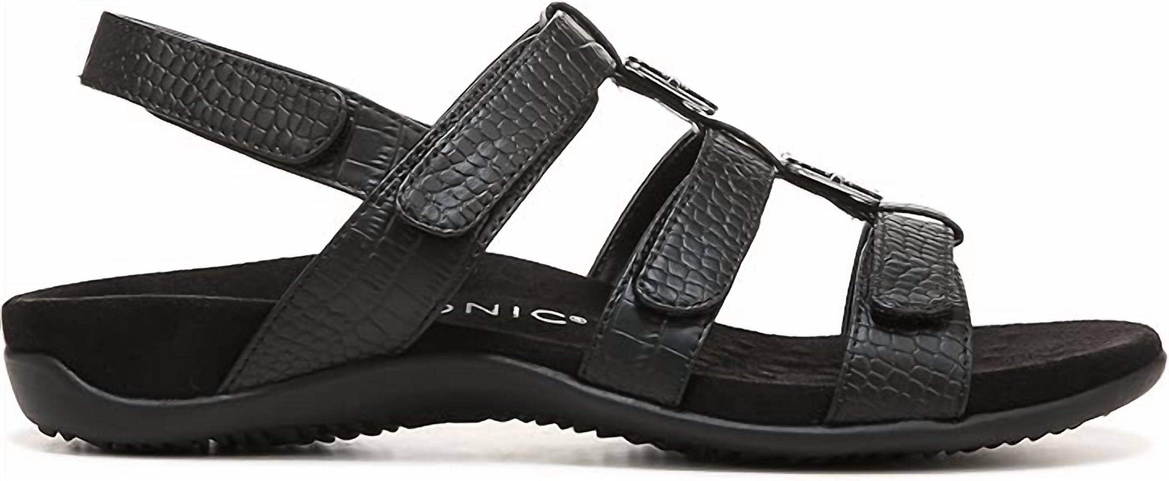 VIONIC Women's Rest Amber Slide Sandal in black - women's sandal - detail view