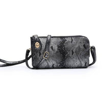 Jen & Co. - Python Print Twist Lock Clutch Crossbody Wristlet