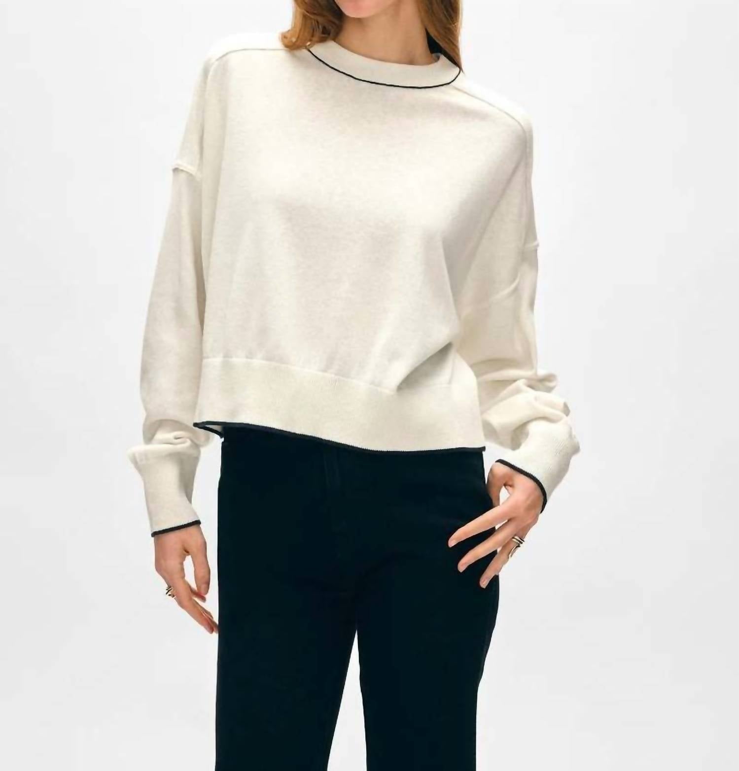 White + Warren - Cropped Sweatshirt