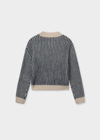 Mayoral - Boys Microstripe Crew Neck Sweater