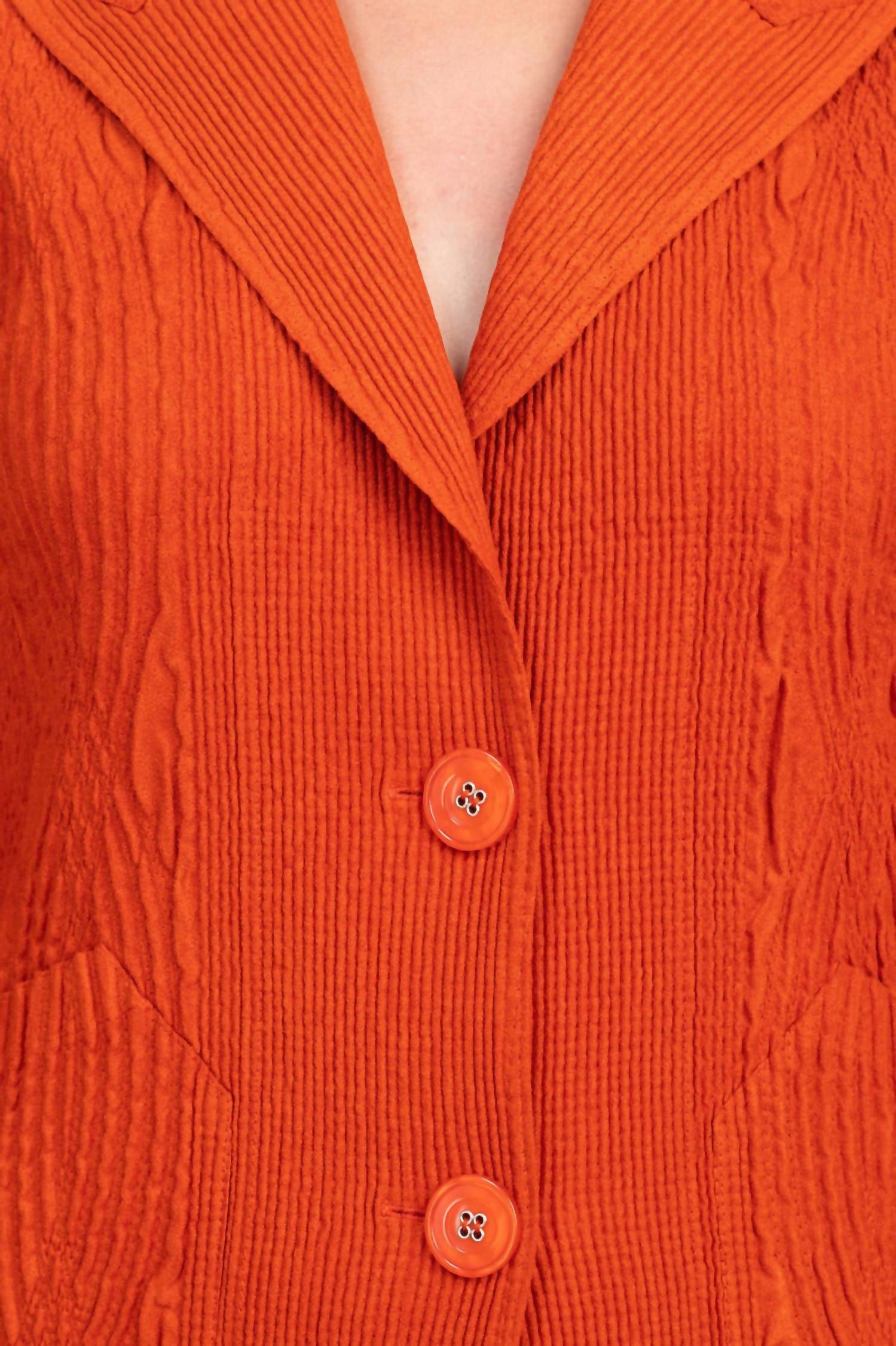 Flair Wear - Notched Collar Faux Suede Jacket