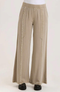 Xcvi - Pull-on Twill Wide Leg Pants