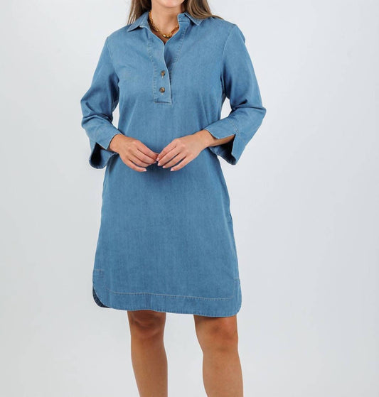 Hinson Wu - Women's Aileen Three Quarter Sleeve Denim Dress