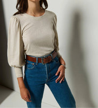 Nation Ltd - Loren Smocked Peasant Tee