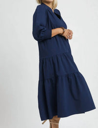 Umgee - Textured Tiered Midi Dress