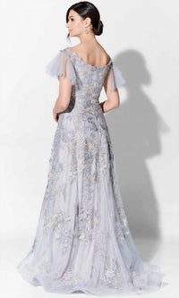 Ivonne D - Fine Embroidered A Line Gown