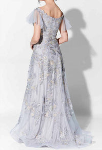 Ivonne D - Fine Embroidered A Line Gown