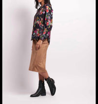Foil - Flare Play Midi Skirt