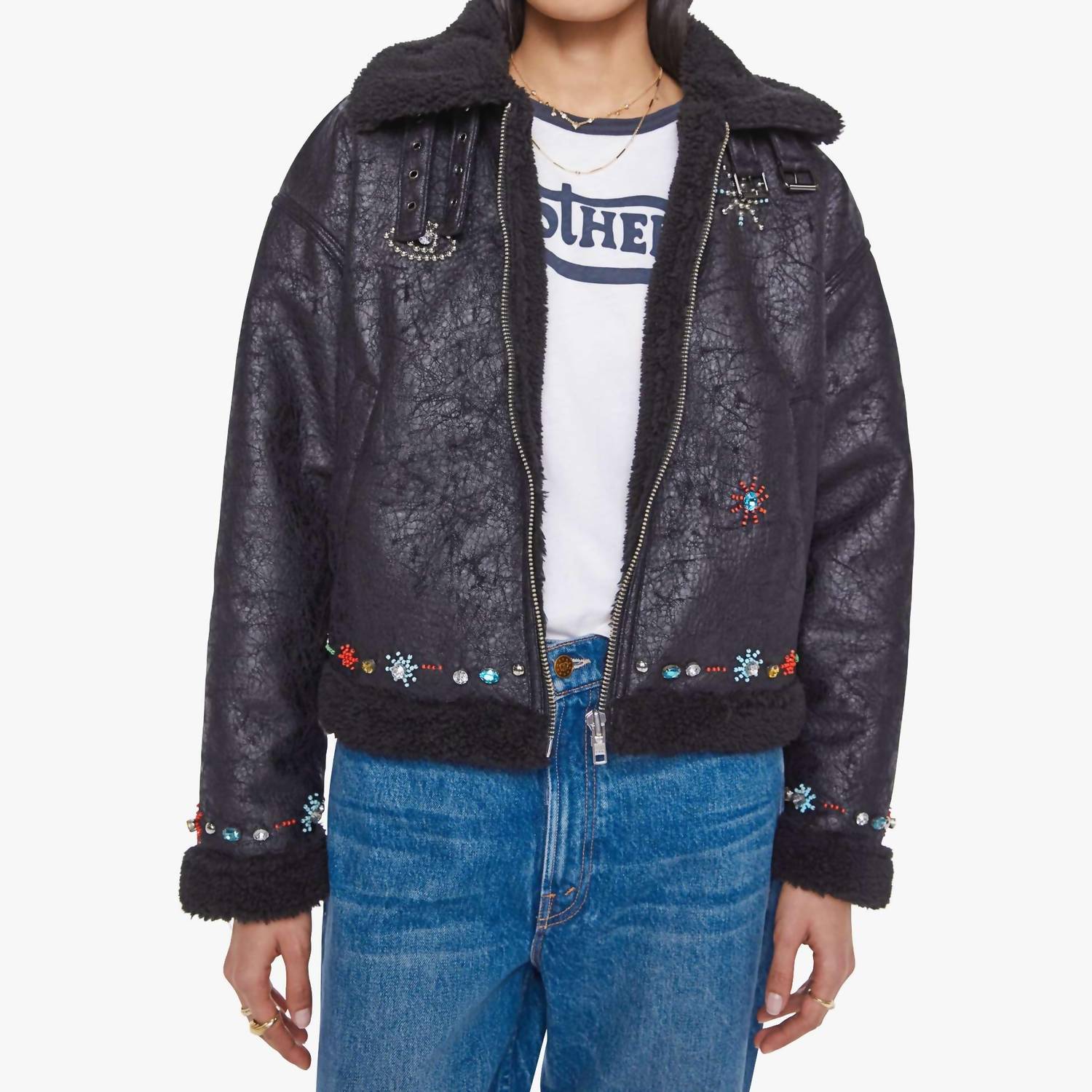 Mother Strappy Brrly Jacket in mercury in retrograde - women's jacket