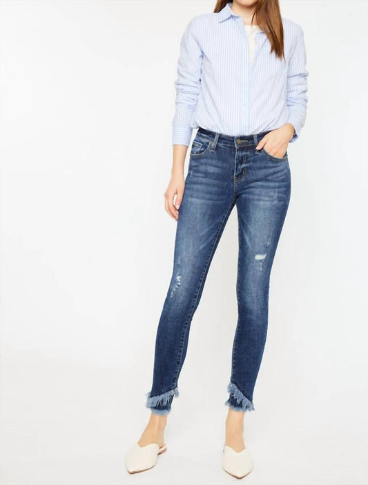 Kancan - Nala Mid-rise Ankle Skinny Double Fray Jean
