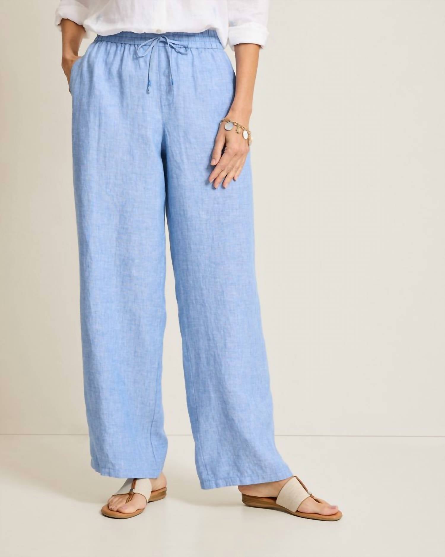 TOMMY BAHAMA Two Palms Easy Pants in buccaneer blue - women's pants - alternate view