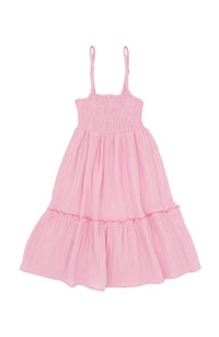 feather 4 arrow Girls Marina Smocked Dress in pink - kids' dress - alternate view