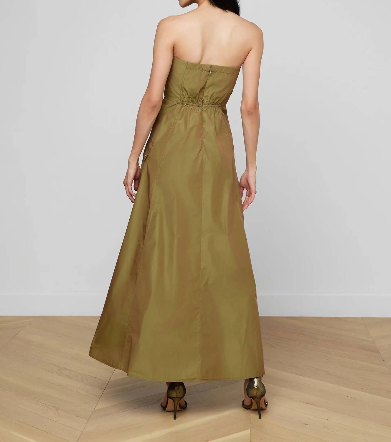 L'Agence - Nessa Strapless Midi Dress