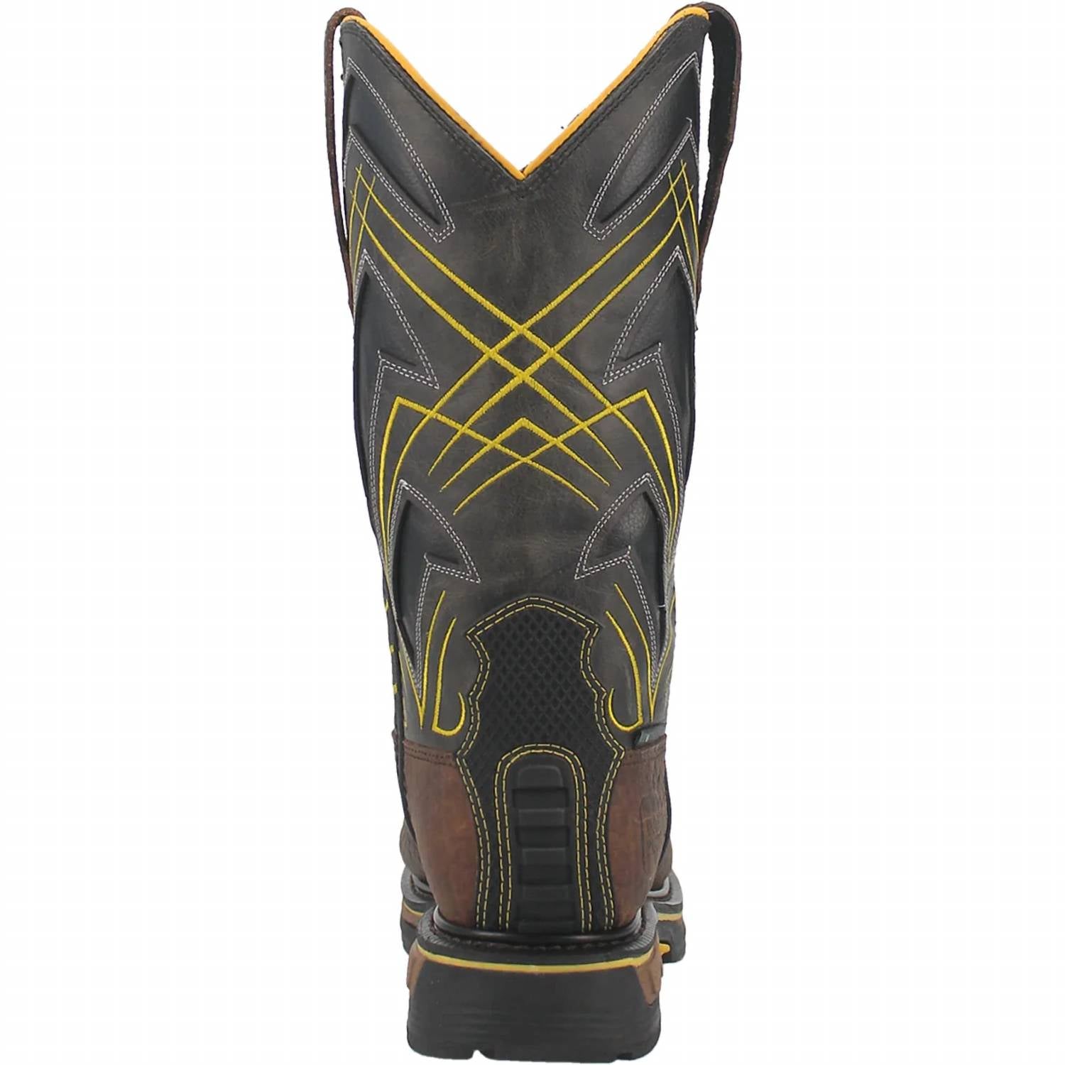 DAN POST. Men's Cyclone Waterproof Composite Toe Work Boots in brown - men's boots - detail view