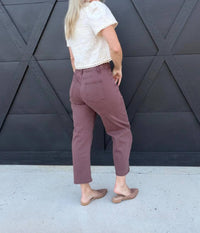 Faire - Women's Square Patch Pocket Ankle-length Barrel Jeans
