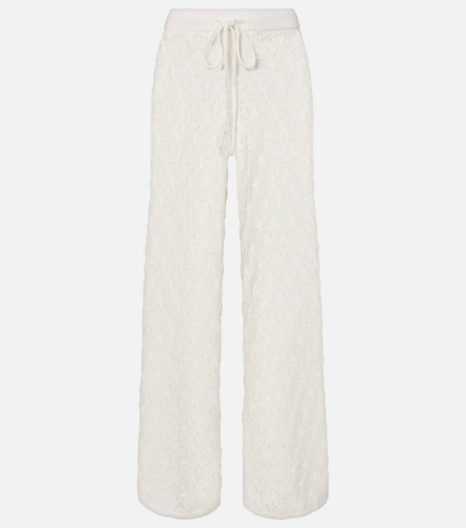 FAITHFULL THE BRAND FIO PANT in pointelle knit vintage white - women's pants - view 4