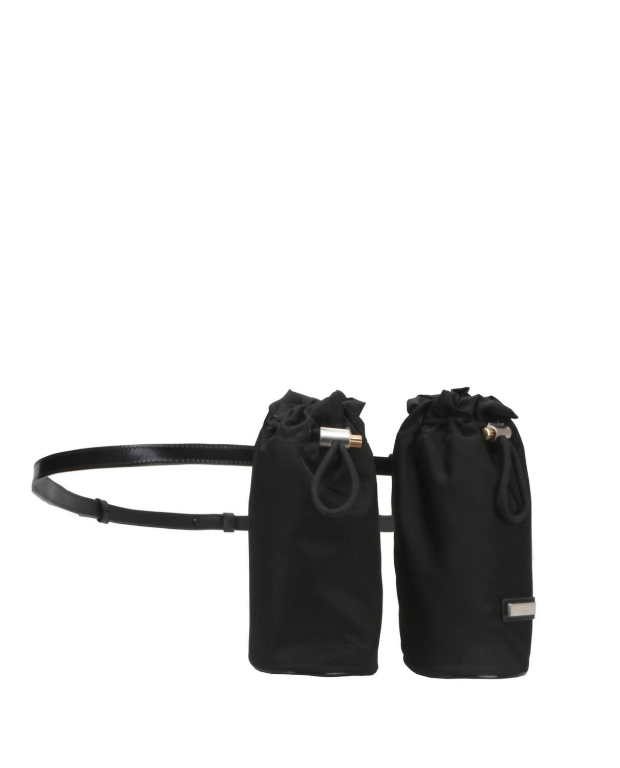 Salvatore Ferragamo Women's Double-bottle Belt Bag in black - women's bag - detail view