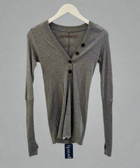 Enza Costa - Women's Cashmere Cuffed Henley Top