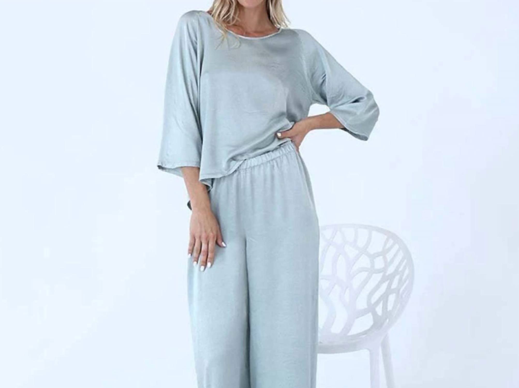 Pj Harlow - Mo Satin Wide Leg Pants