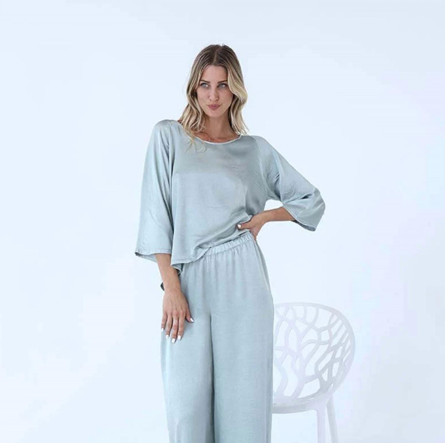 Pj Harlow - Mo Satin Wide Leg Pants