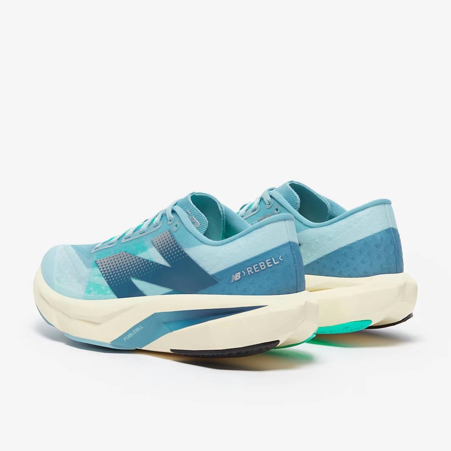 New Balance Women's Fuelcell Rebel V4 Running Shoe in quarry blue chrome blue - women's shoe - view 4