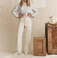 The Great. - Cropped Oxford Shirt