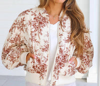 &Merci - Floral Print Bomber Jacket
