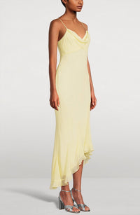 LoveShackFancy Chelsey Dress in citron - women's dress - detail view