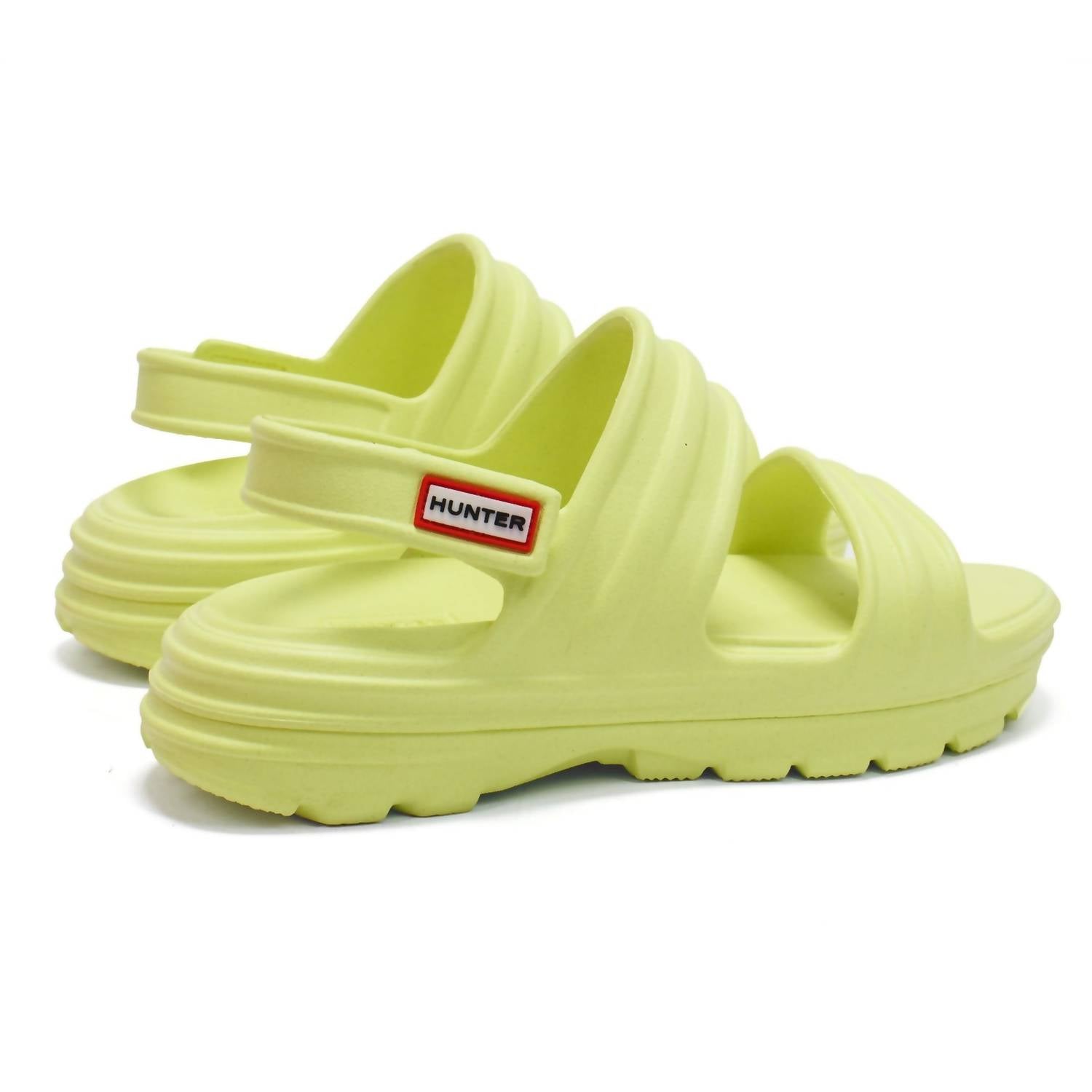 HUNTER Women's Bloom Algae Foam Adjustable Strap Sandals in zesty yellow - women's sandal - detail view