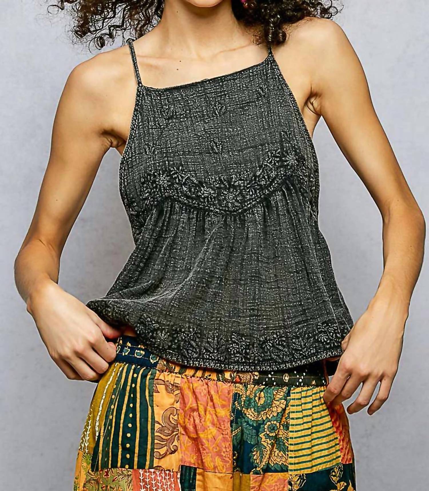 Pol - Golden Hour Duo Embroidered Camis