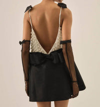 Lil Lemons By For Love And Lemons - Pearly Bow Mini Dress
