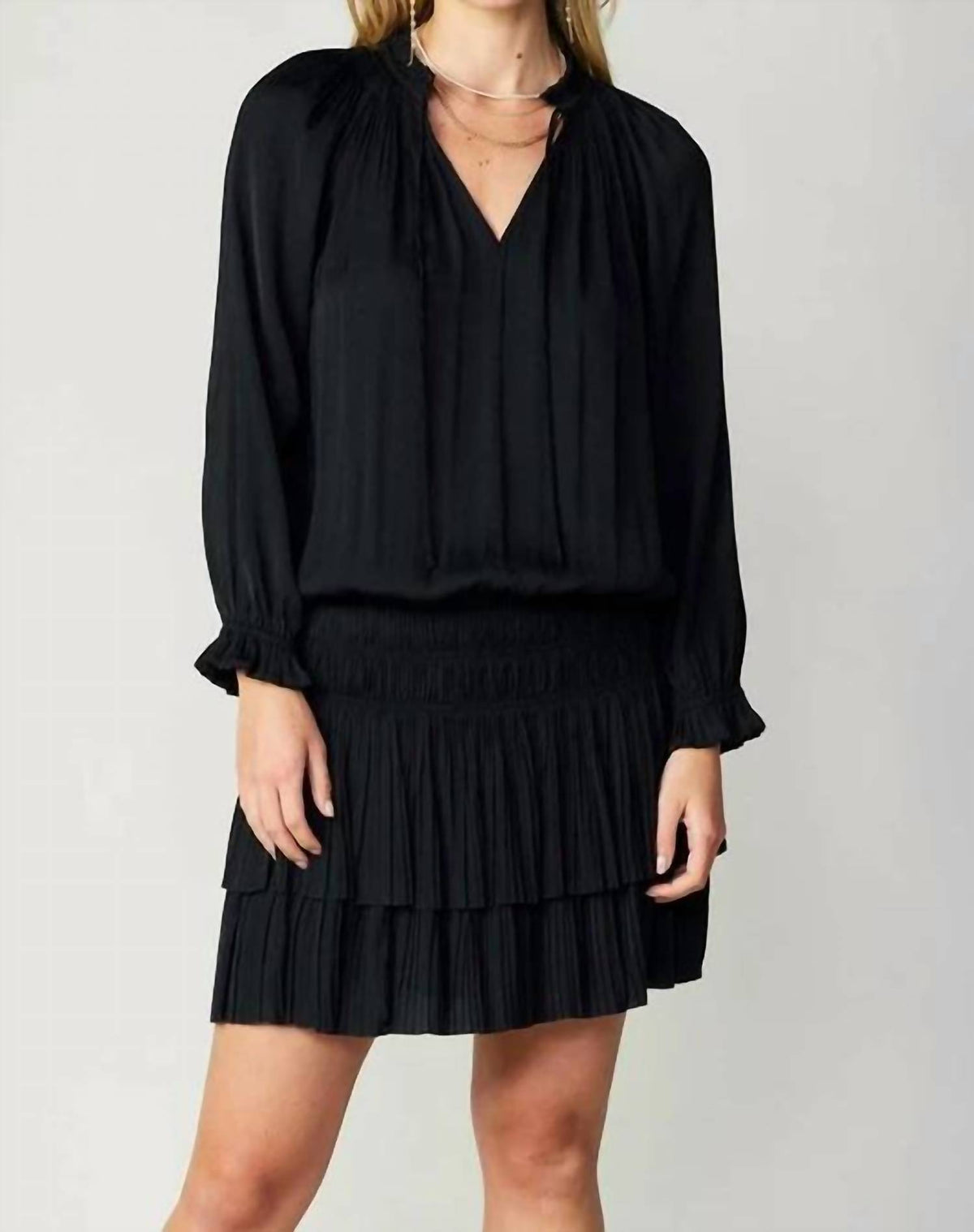 Current Air - Laurel Pleated Mini Dress