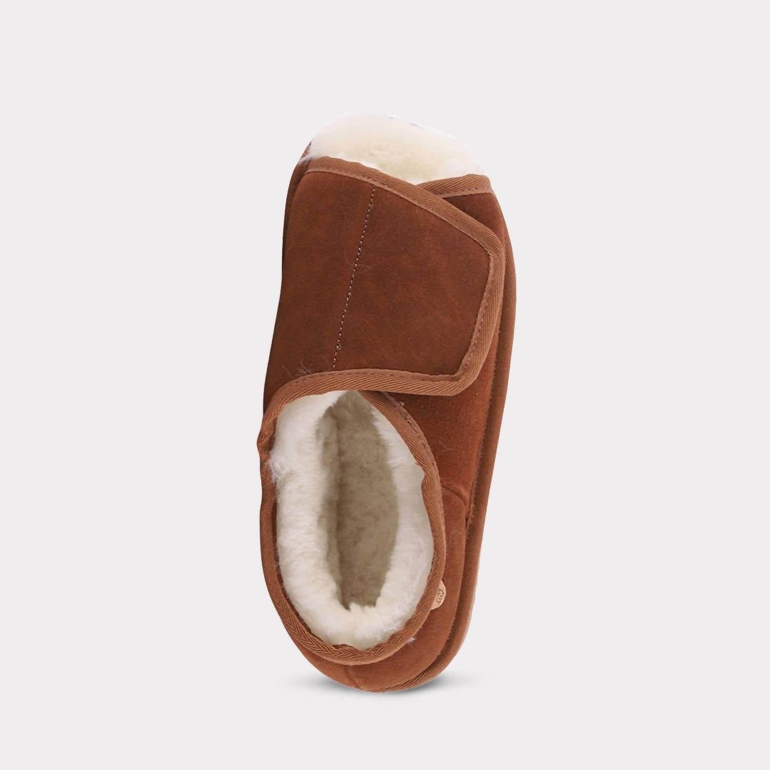 Lamo Women's Classic Apma Open Toe Wrap Flat - Wide in chestnut - women's flats - alternate view