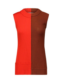 Marina Moscone - Women's Sleeveless Pullover Sweater Top
