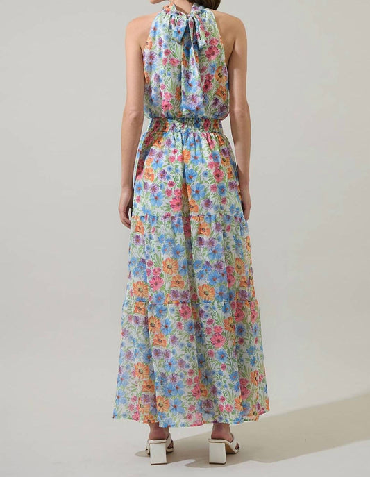 Sugarlips - Ezia Garden Jetter Halter Maxi Dress