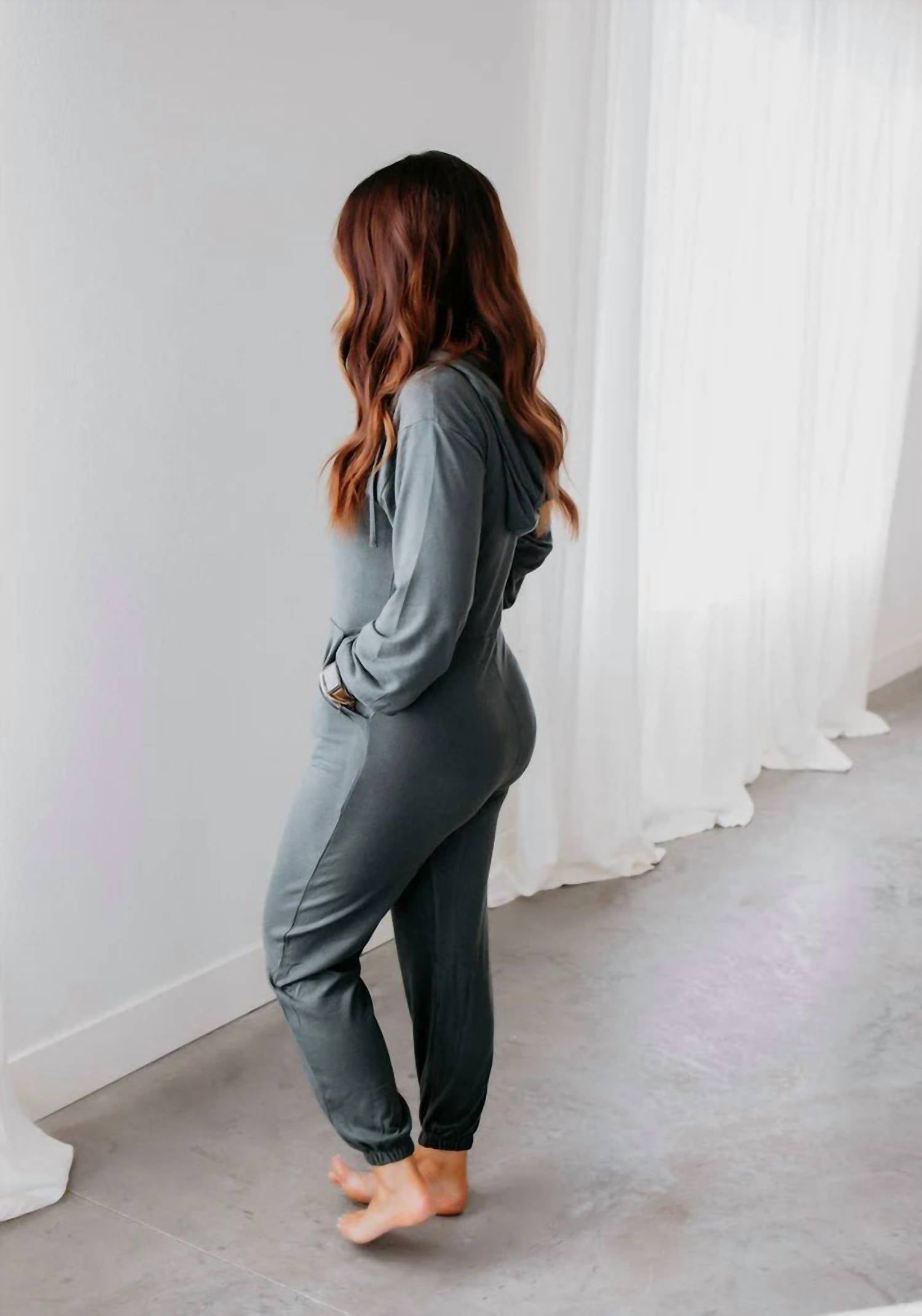 Mono B - Marty Hooded Lounge Jumpsuit
