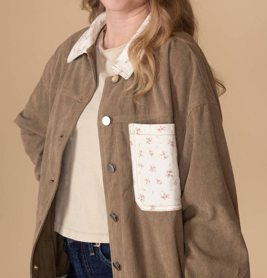 Le Lis - Finley Floral Corduroy Barn Jacket