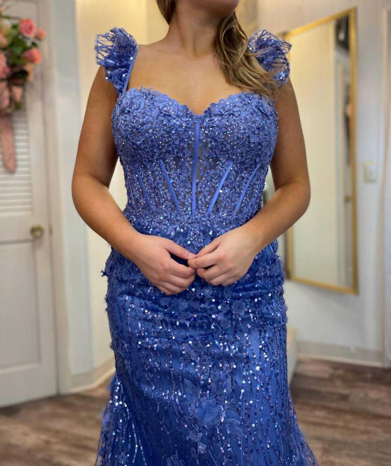 Sherri Hill - Lace Up Back Dress