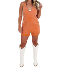 Zenana - Halftime Hype Denim Romper