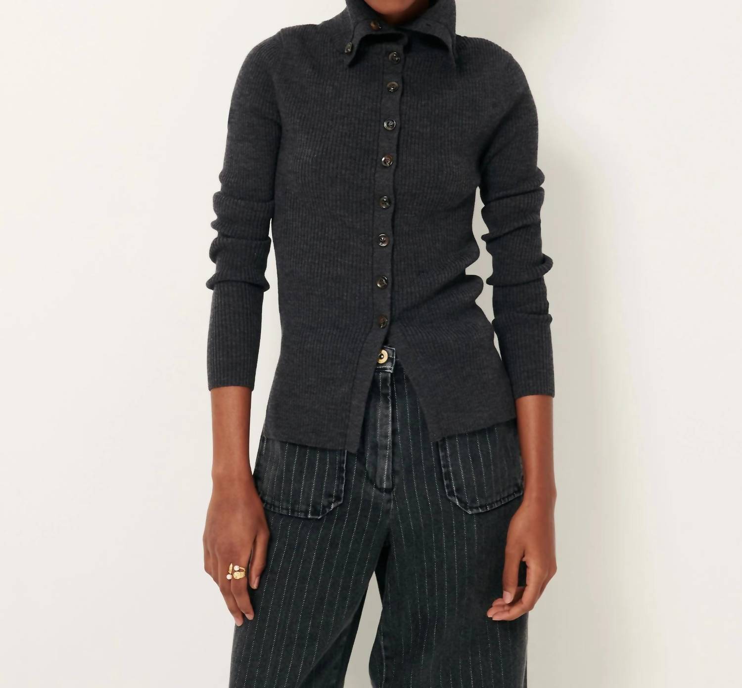 Sessun - Shimoteka Roll-neck Cardigan